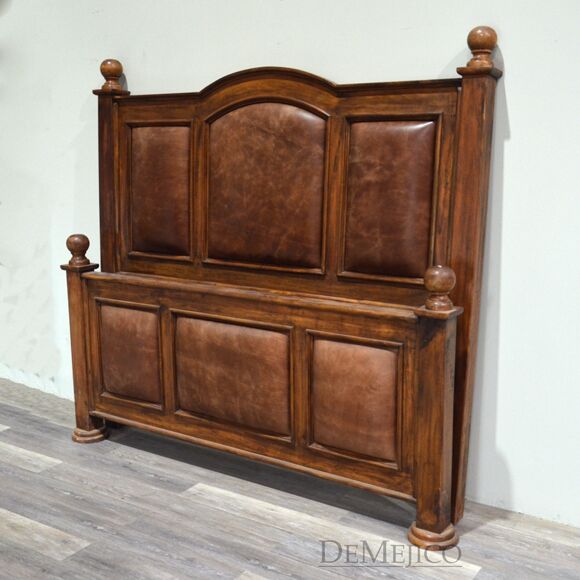 leather panel bed