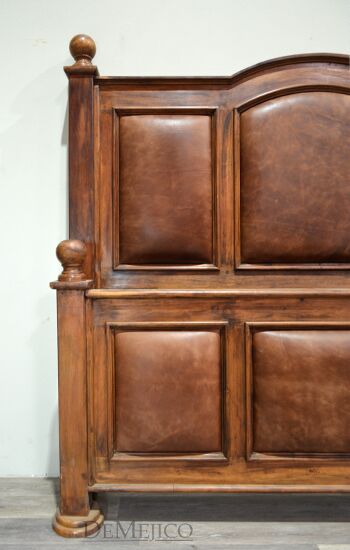 leather panel bed