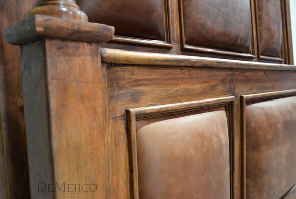 leather panel bed
