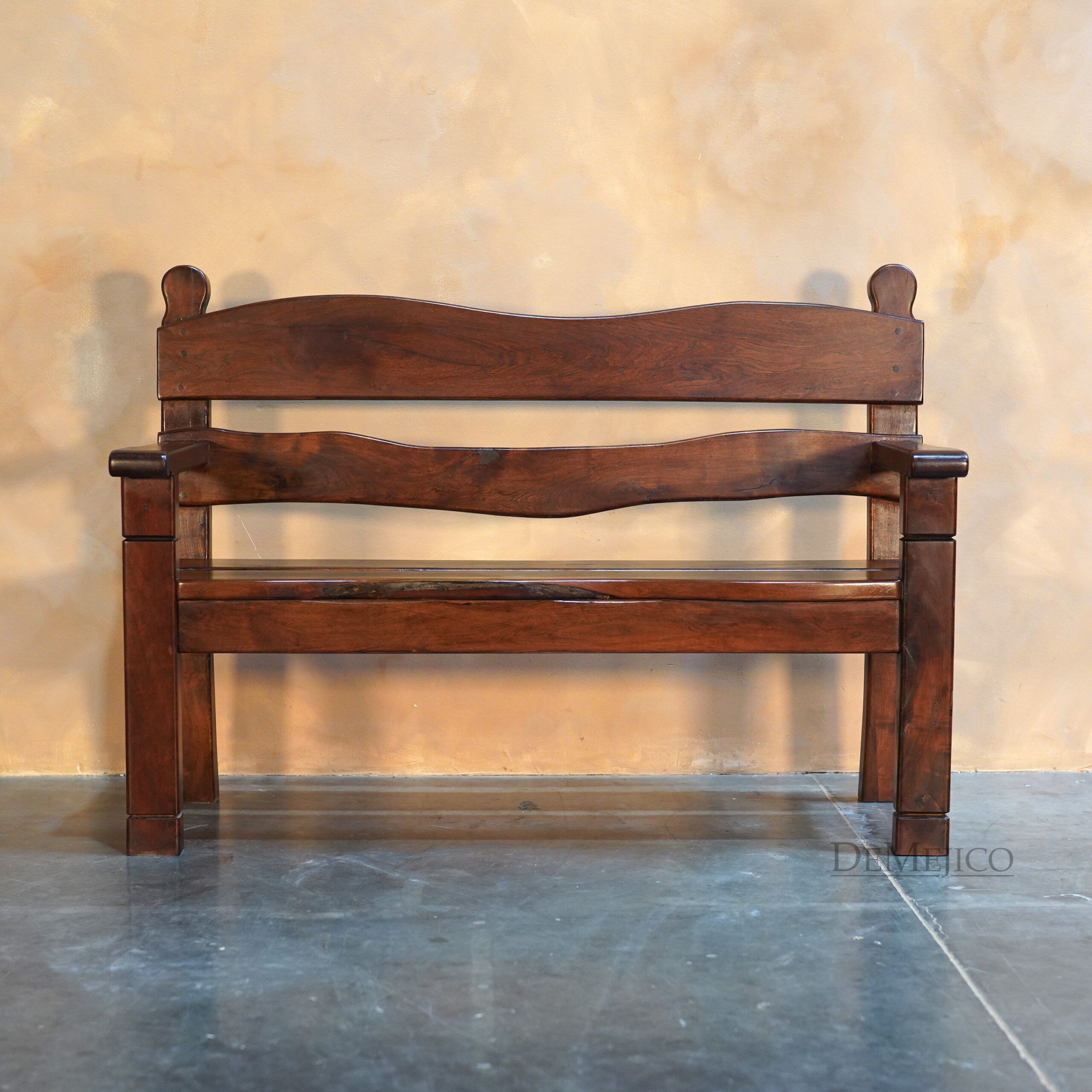 Banca Palomar, Mesquite Slab Benches, Outdoor Benches, Rustic Bench