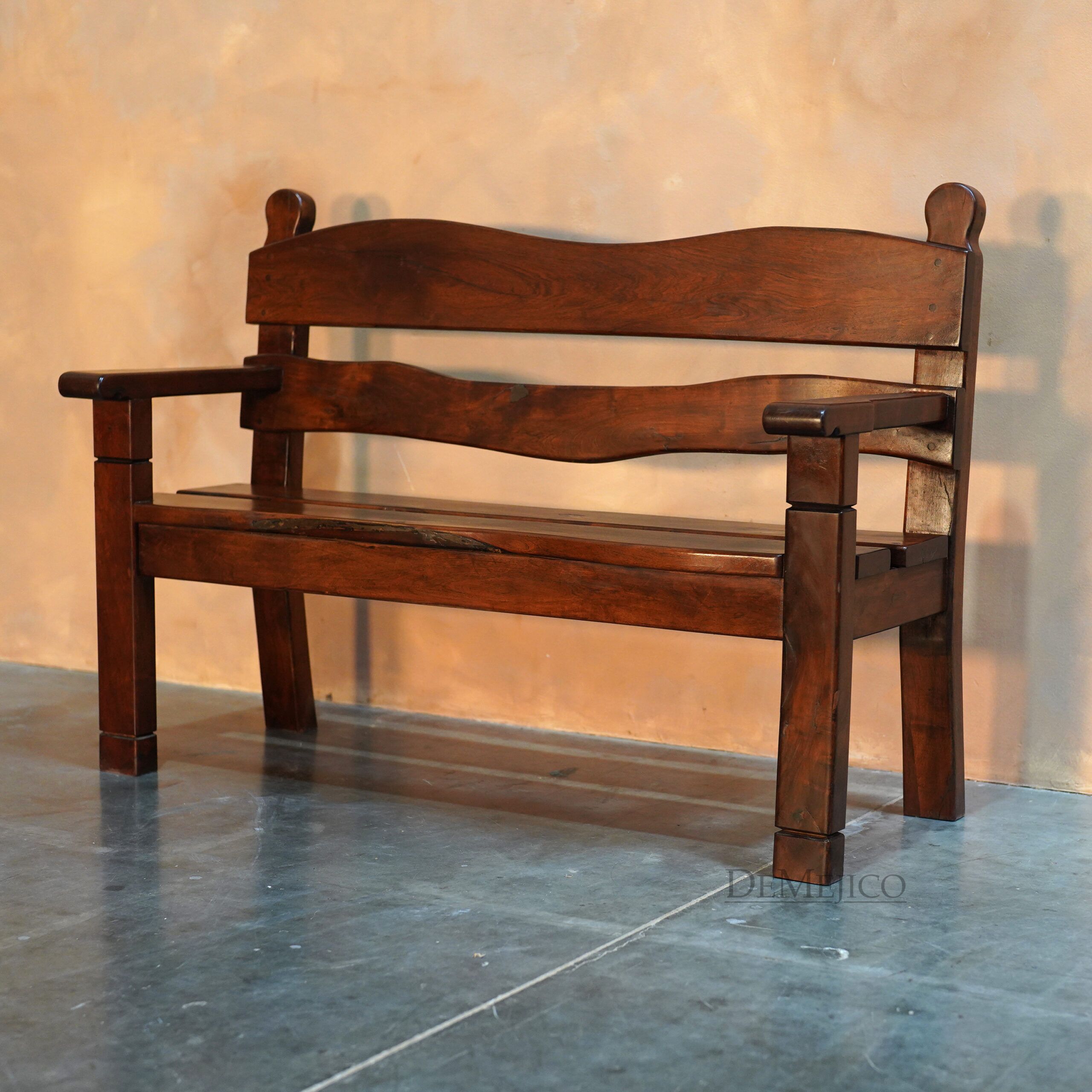 Banca Palomar, Mesquite Slab Benches, Outdoor Benches, Rustic Bench