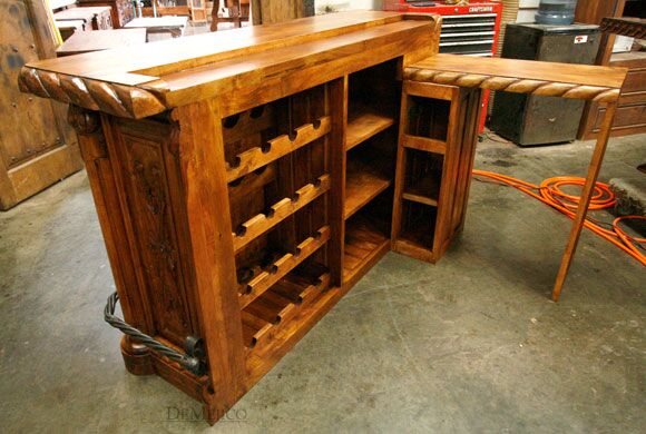 Luis Quince Bar, Spanish Colonial Bar, Carved Bar
