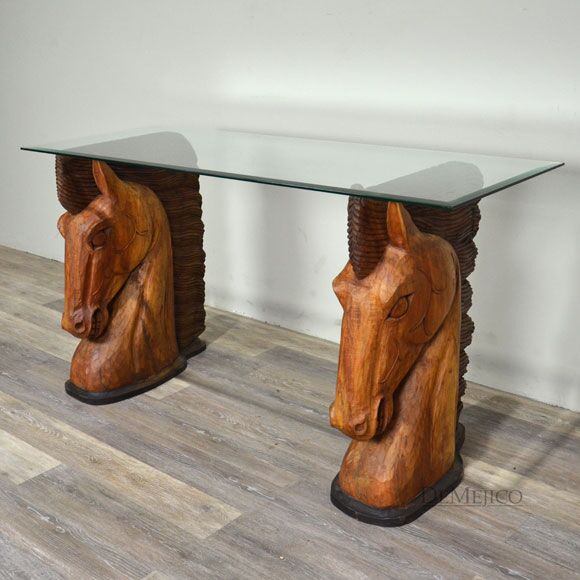 Western Horse Desk, Western Desk, Hand Carved Desk