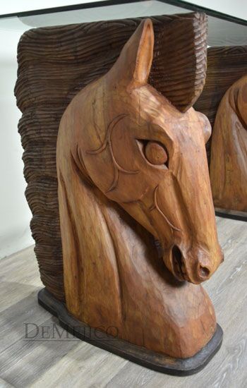 Western Horse Desk, Western Desk, Hand Carved Desk