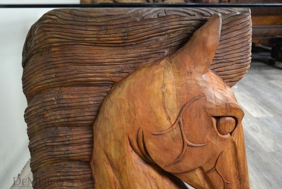 Western Horse Desk, Western Desk, Hand Carved Desk