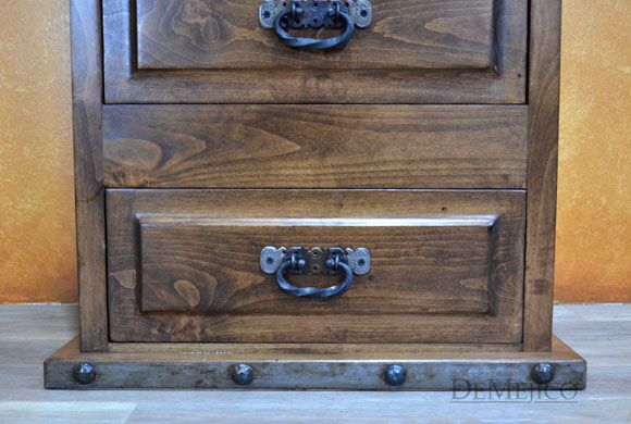 Small Alamo Hutch, Small Spanish Hutch, Glass Panel Hutch