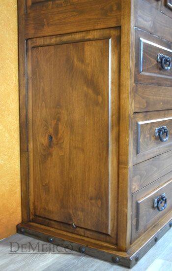 Small Alamo Hutch, Small Spanish Hutch, Glass Panel Hutch
