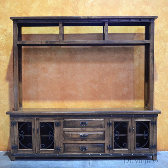 Spanish Entertainment Center, Mesquite TV Stand, Mesquite Entertainment Center
