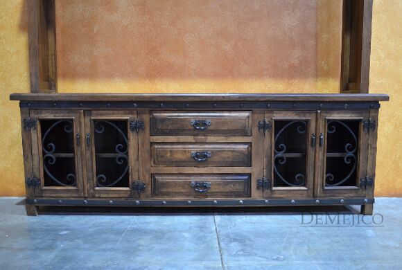 Spanish Entertainment Center, Mesquite TV Stand, Mesquite Entertainment Center
