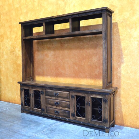 Spanish Entertainment Center, Mesquite TV Stand, Mesquite Entertainment Center