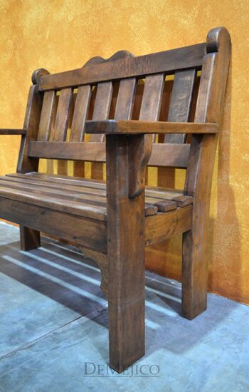 Banco del Parque, Spanish Wooden Bench, Park Style Bench