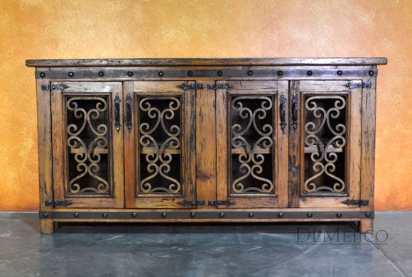 Reclaimed Wood TV Stand, 72" Old Espanola Alamo TV Stand