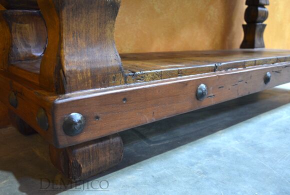 Hacienda Copper Console Table, Rustic Console Table, Old Door Console Table