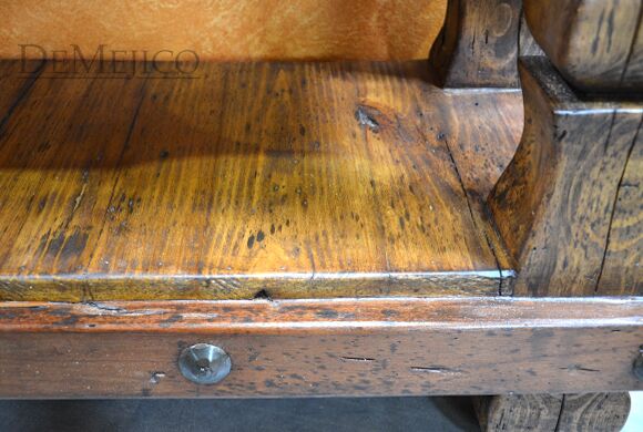 Hacienda Copper Console Table, Rustic Console Table, Old Door Console Table