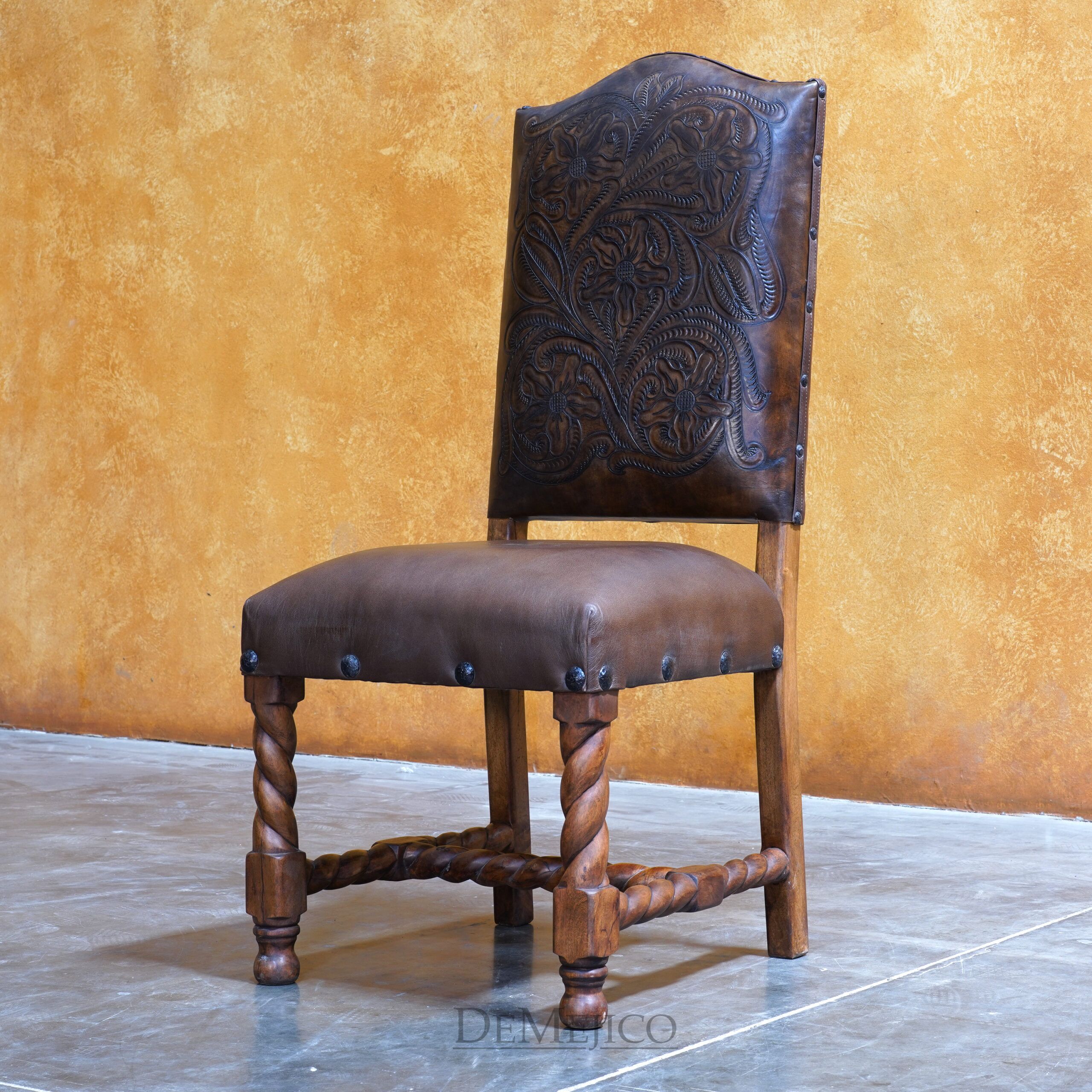 Silla Chapital - Spanish Dining Chairs, Hand Carved Spanish Chairs
