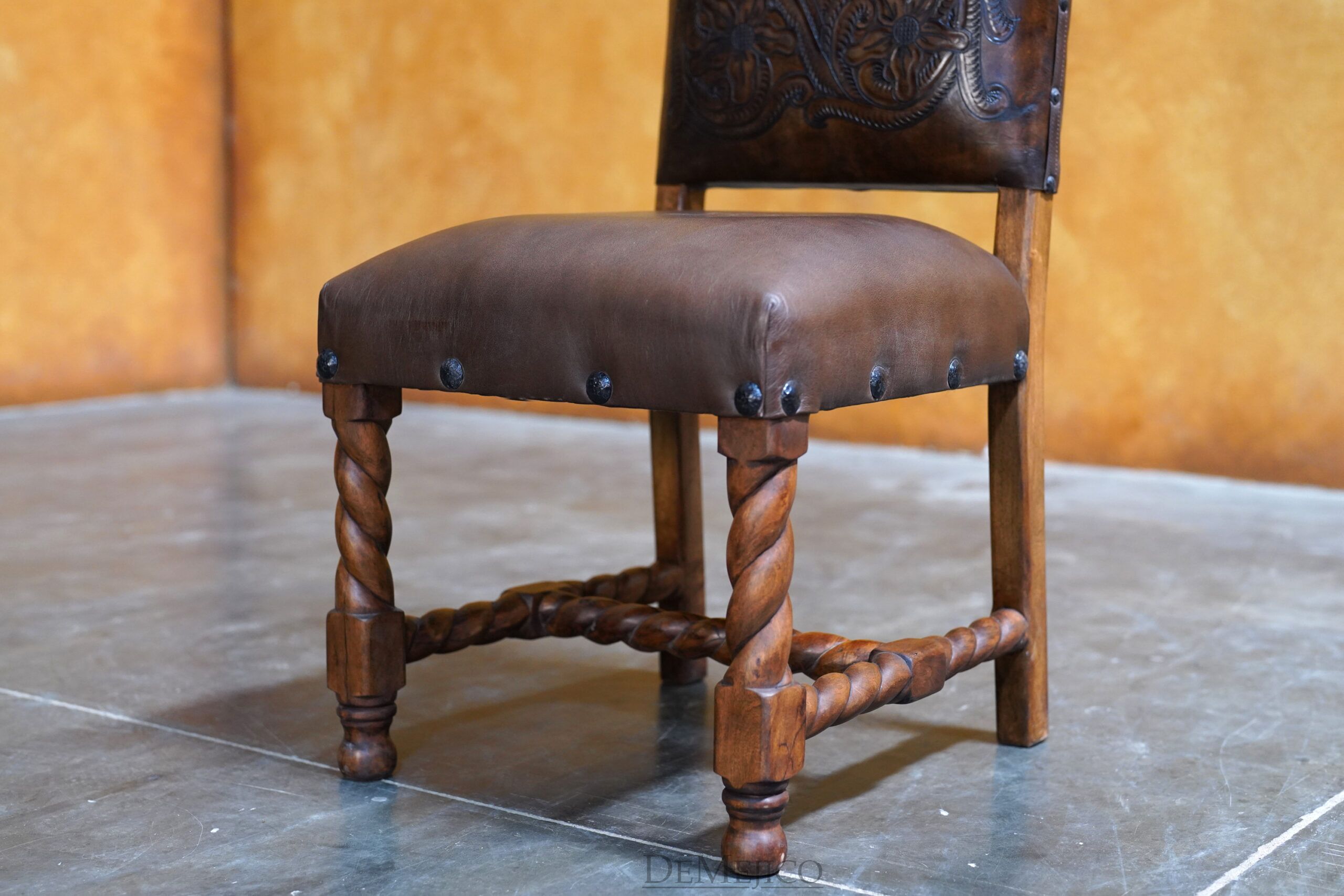 Silla Chapital - Spanish Dining Chairs, Hand Carved Spanish Chairs