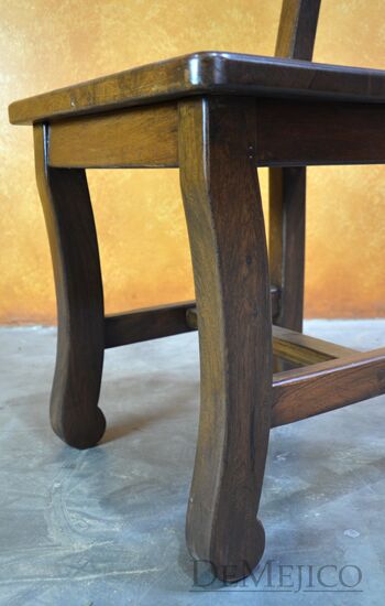 Silla Escalera Especial, Spanish Chair, Mesquite Chair, Solid Wood Chair