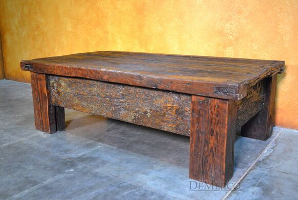 small reclaimed door coffee table