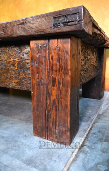 small reclaimed door coffee table