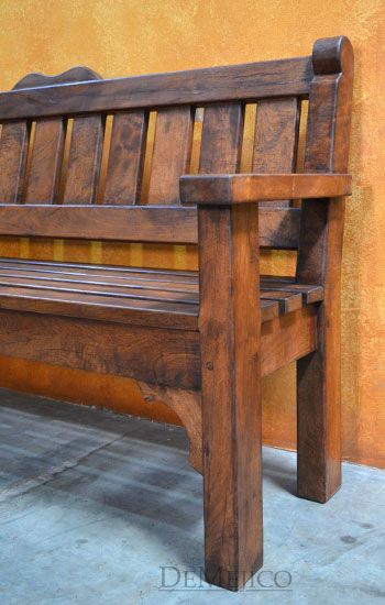 Banco del Parque, Spanish Wooden Bench, Park Style Bench