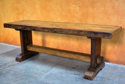 old wood bench