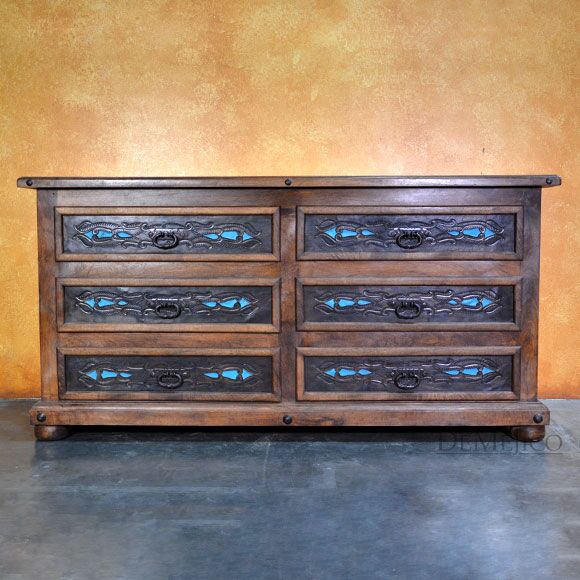 tooled leather dresser