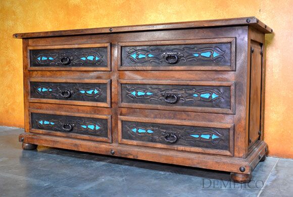 tooled leather dresser