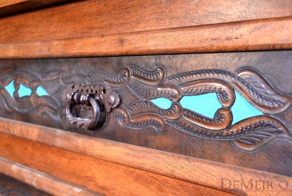 tooled leather dresser