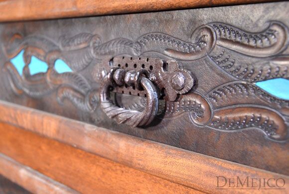 tooled leather dresser