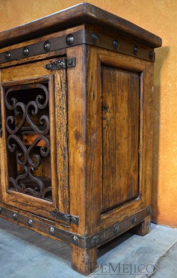 Espanola TV Stand, Spanish Entertainment Center, Reclaimed Wood TV Stand