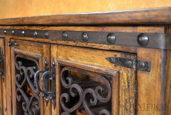Espanola TV Stand, Spanish Entertainment Center, Reclaimed Wood TV Stand