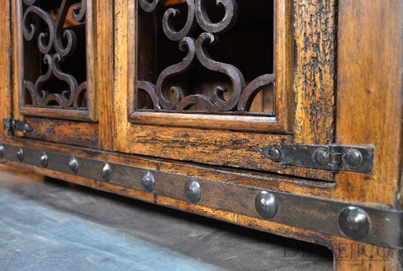 Espanola TV Stand, Spanish Entertainment Center, Reclaimed Wood TV Stand