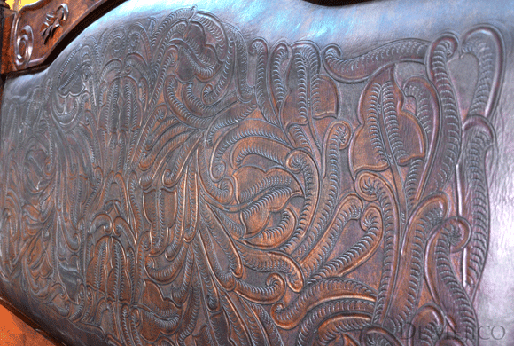 tooled leather bed