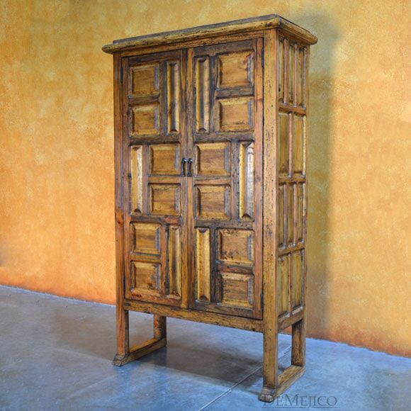 Hacienda Panel Armoire, Rustic Armoire, Tall Armoire, Rustic Modern Armoire