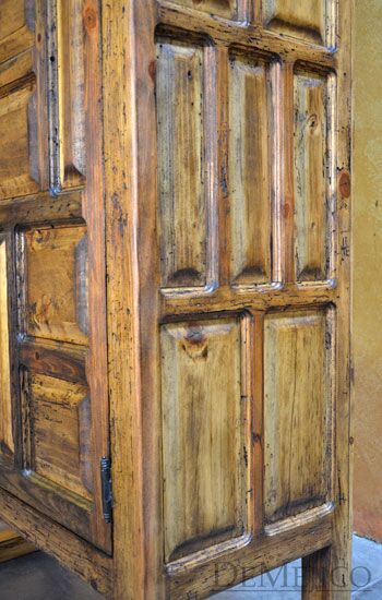 Hacienda Panel Armoire, Rustic Armoire, Tall Armoire, Rustic Modern Armoire