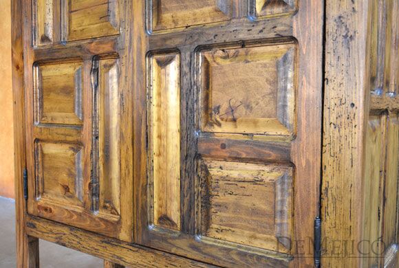Hacienda Panel Armoire, Rustic Armoire, Tall Armoire, Rustic Modern Armoire