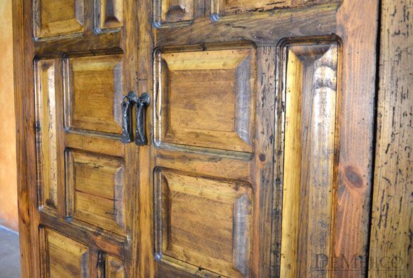Hacienda Panel Armoire, Rustic Armoire, Tall Armoire, Rustic Modern Armoire