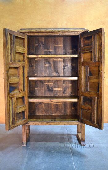 Hacienda Panel Armoire, Rustic Armoire, Tall Armoire, Rustic Modern Armoire