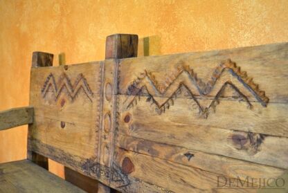 60" Banca Guadalajara, Spanish Colonial Bench, Outdoor Patio Bench