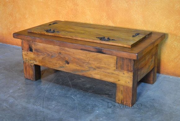 Rustic Storage Coffee Table, Old Door Coffee Table