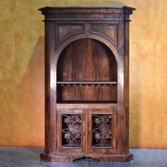 Old World Wine Cabinet, Rustic Wine Cabinet, Spanish Wine Storage Cabinet