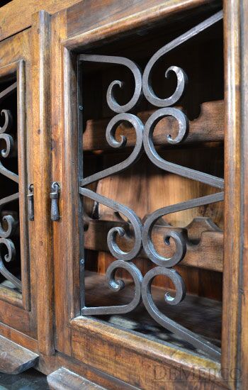 Old World Wine Cabinet, Rustic Wine Cabinet, Spanish Wine Storage Cabinet