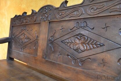 Banca Morelia, Spanish Bench, Spanish Colonial Chairs, Outdoor Bench, Hand carved bench