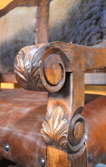 Double Hoja Spanish Leather Bench, Spanish Bench