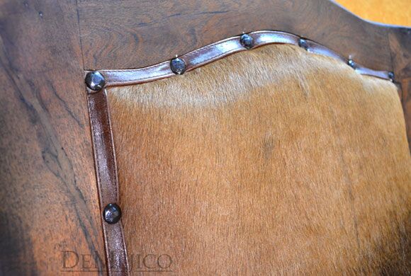 Double Hoja Spanish Leather Bench, Spanish Bench