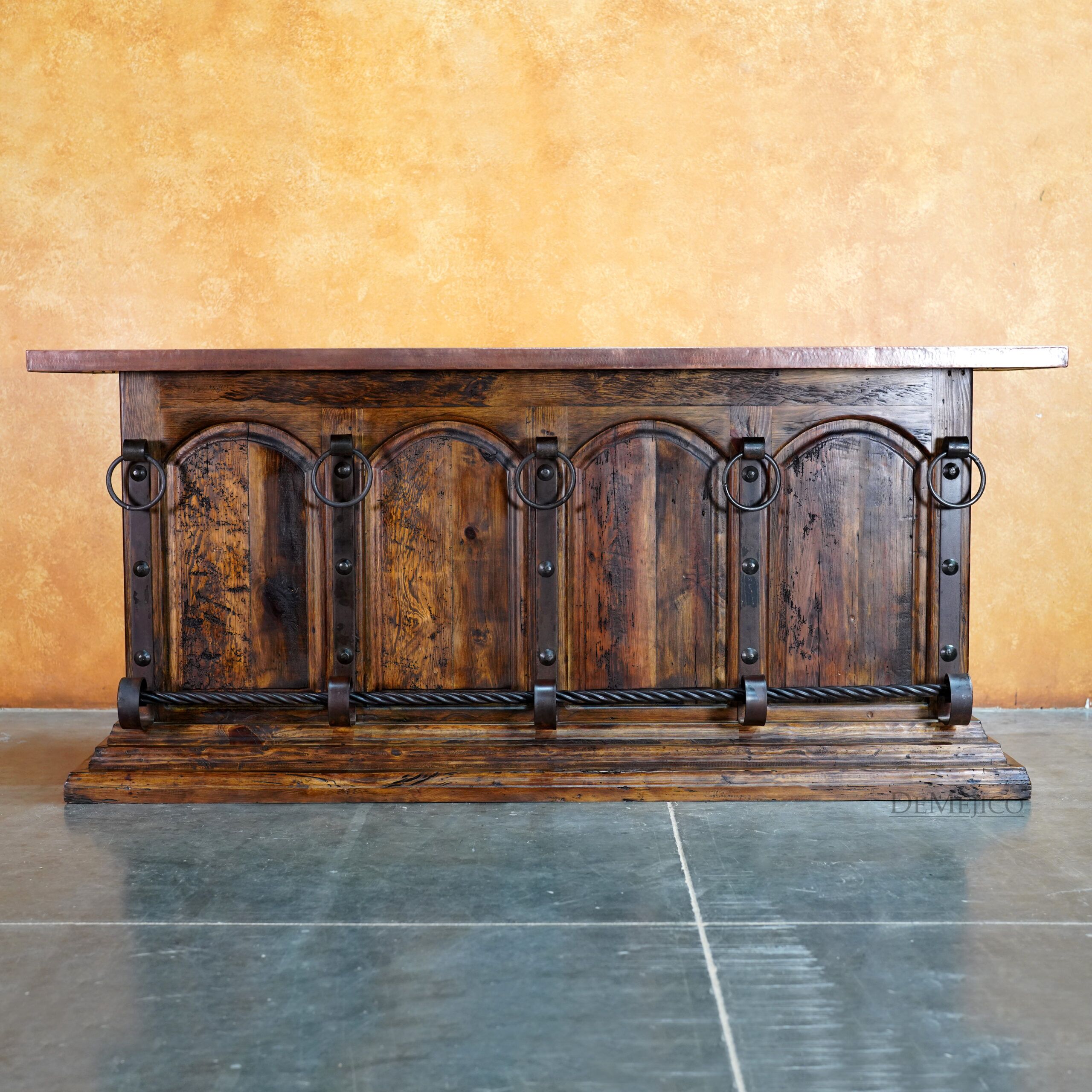 Copper Barra Santos, Rustic Style Bar, Spanish Bar, Copper Top Bar