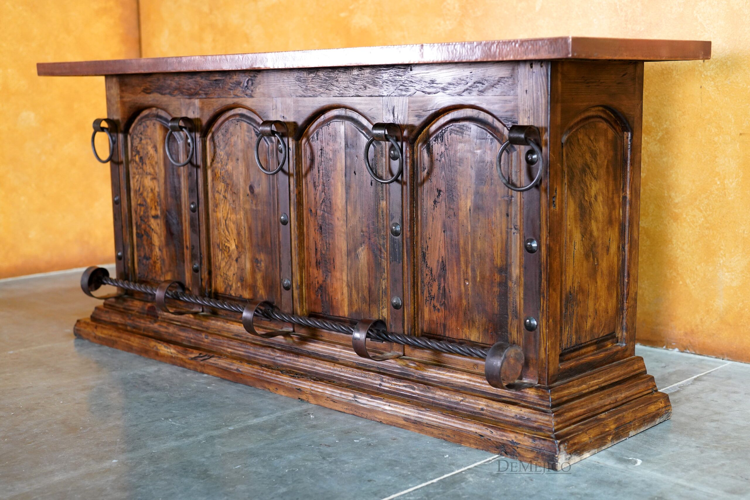 Copper Barra Santos, Rustic Style Bar, Spanish Bar, Copper Top Bar