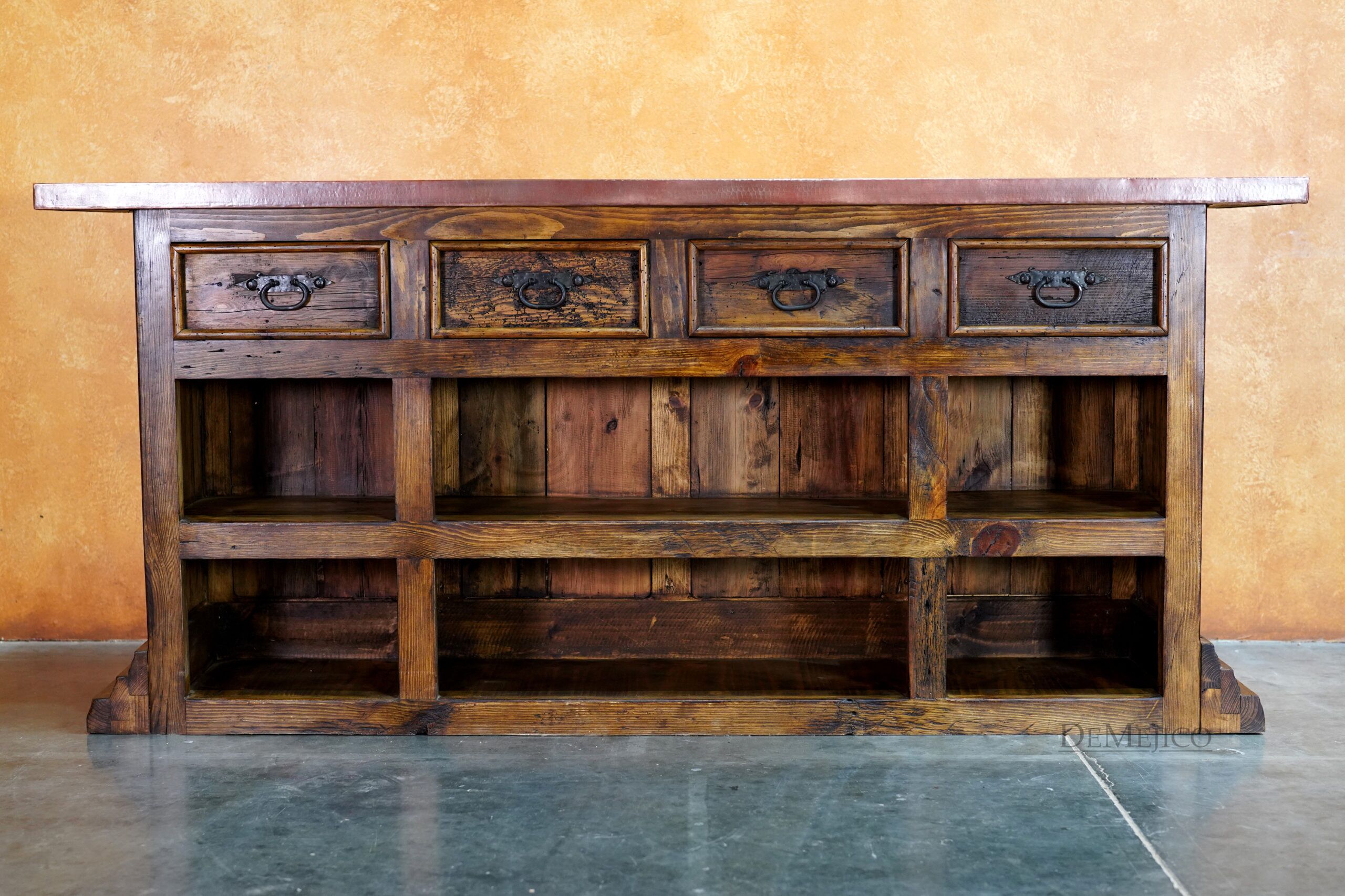 Copper Barra Santos, Rustic Style Bar, Spanish Bar, Copper Top Bar