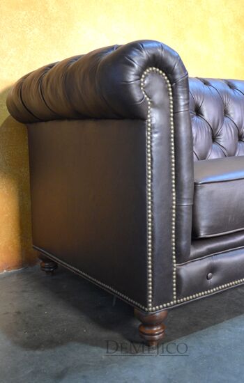 Sofa Elegante Cafe, Spanish Style Sofa, Brown Leather Sofa