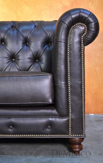 Sofa Elegante Cafe, Spanish Style Sofa, Brown Leather Sofa